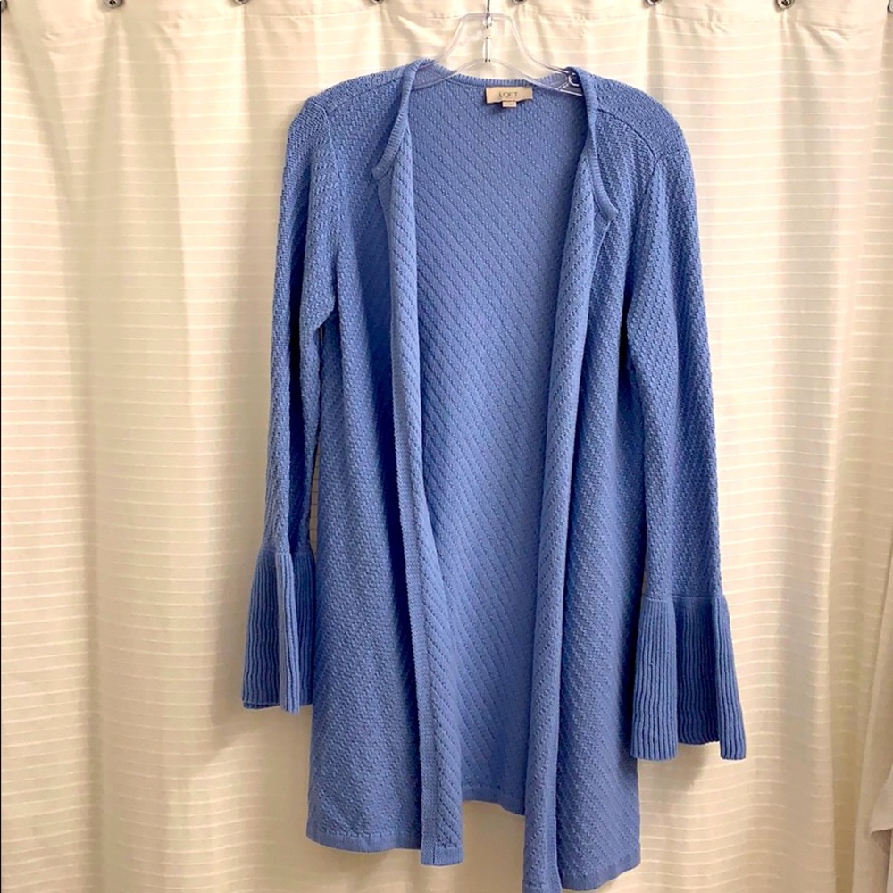 LOFT Outlet powder blue long cardigan